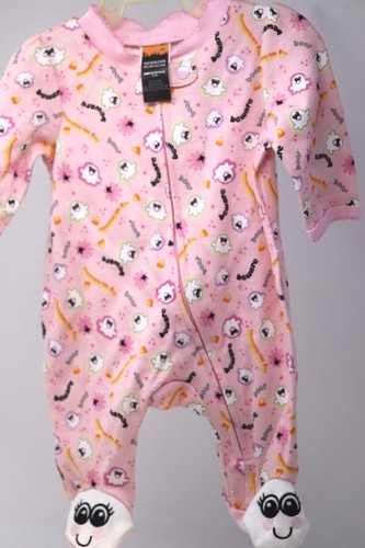 Halloween pink baby sleeper - pink,